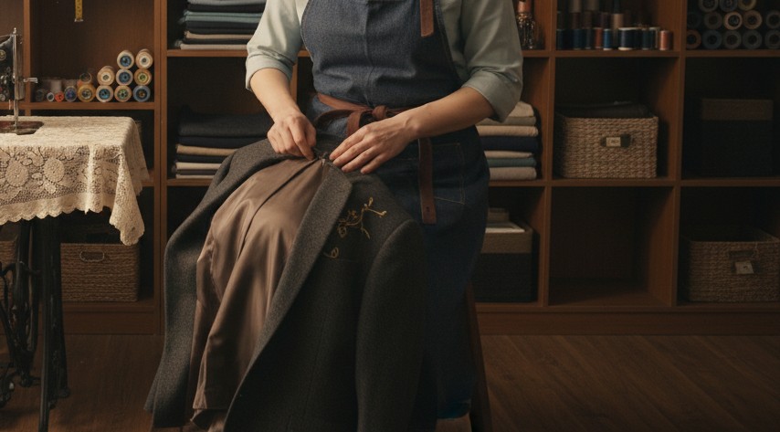 trocar forro de casaco