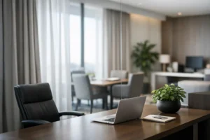 Cortinados empresariais para um escritório melhor