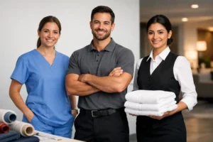 Uniformes profissionais: conforto, ajuste e imagem