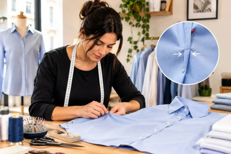 Como colocar pinças numa camisa sem a deformar