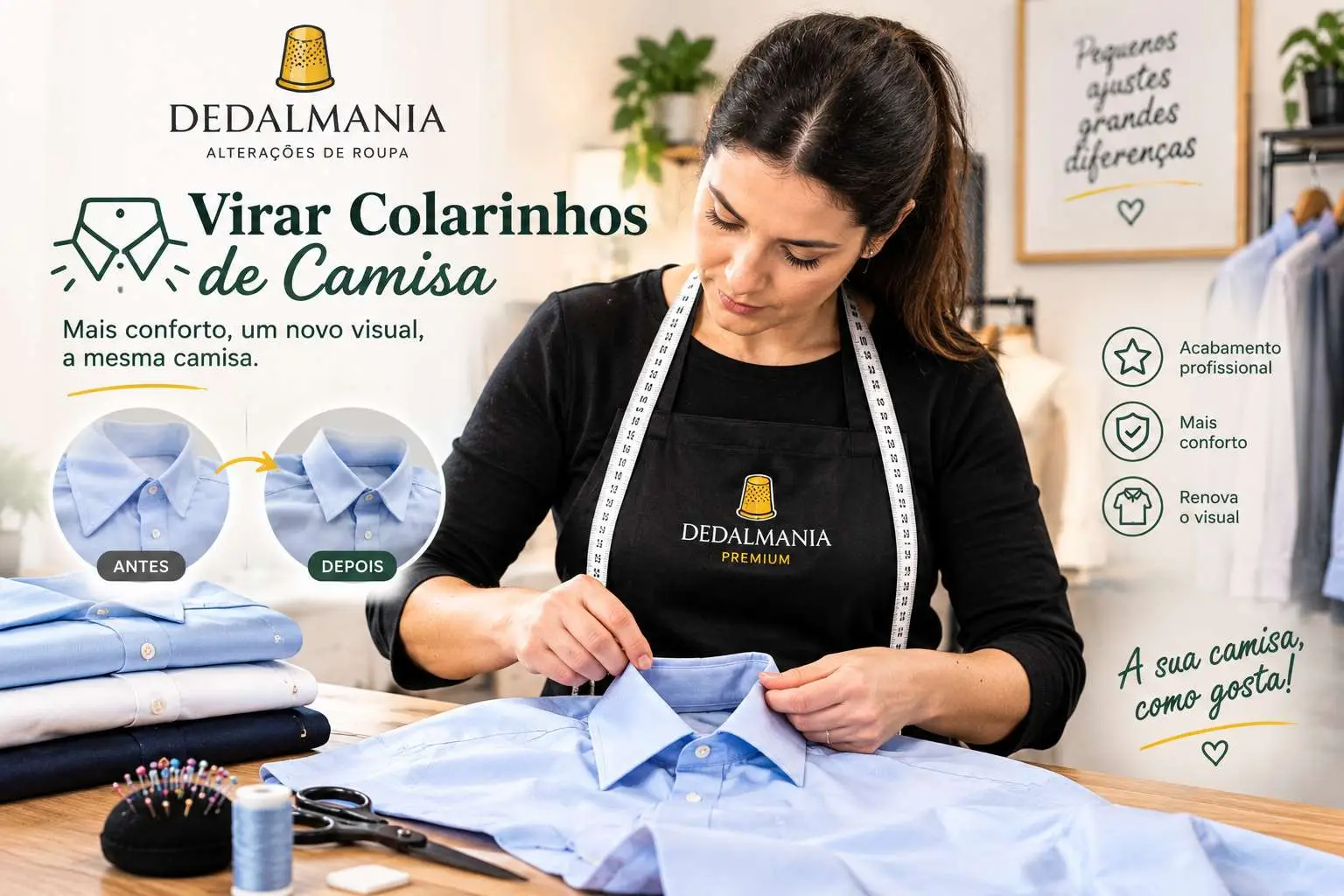 Como recuperar gola de camisa sem estragar a peça